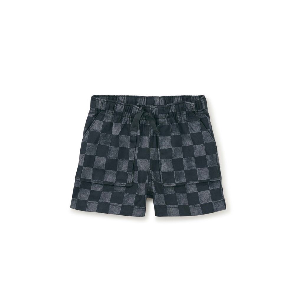 NWT Tea Collection checkerboard printed camp shorts